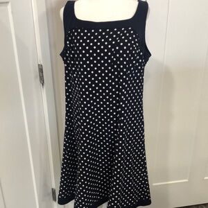 Chaps women’s Navy and White Square Neck Sleeveless Mini Dress Spring summer